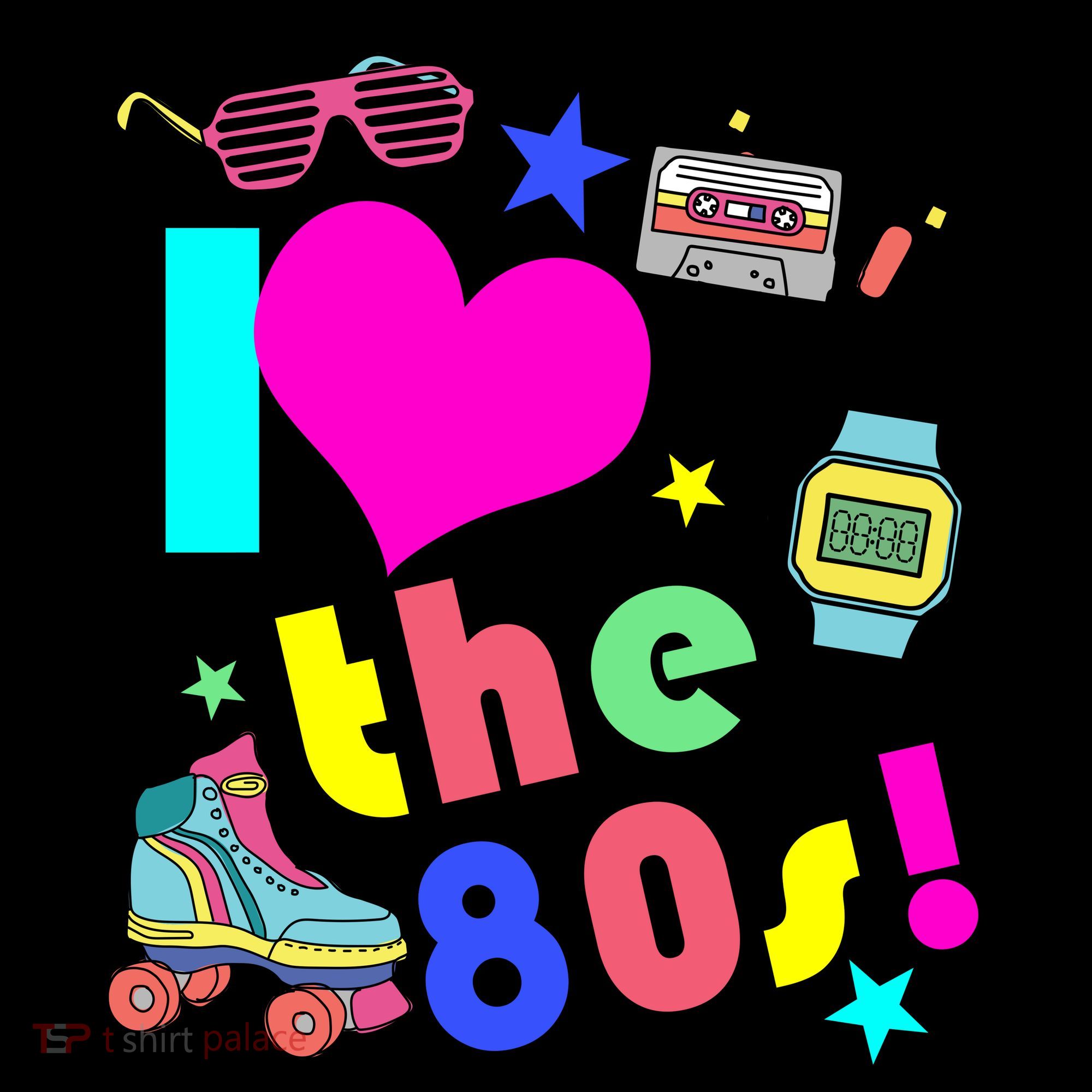 I Love The 80s Retro Party Mash-up Coffee Mug
