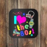 I Love The 80s Retro Party Mash-up Coaster thumb 0