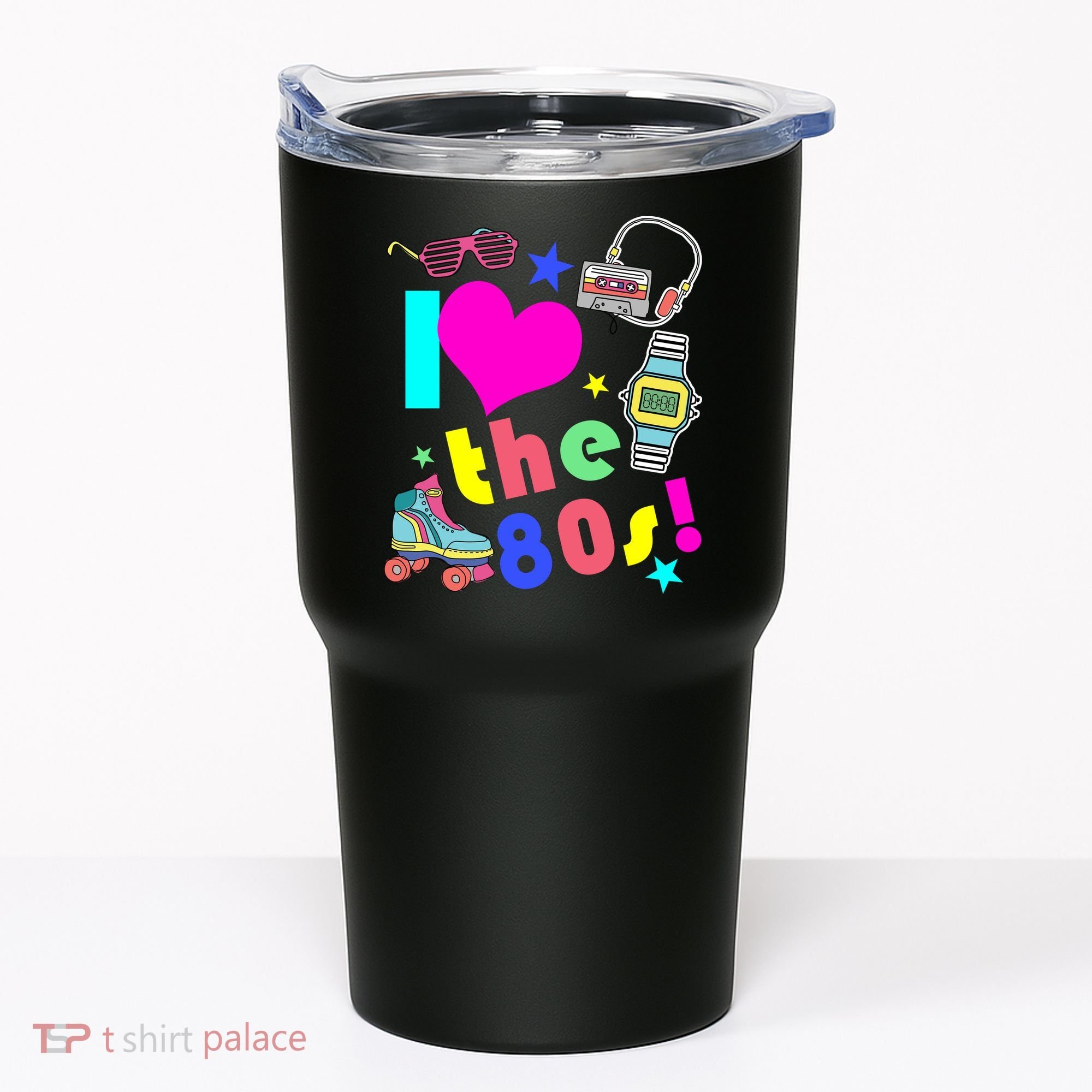 I Love The 80s Retro Party Mash-up Tumbler