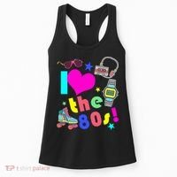 I Love The 80s Retro Party Mash-up Women's Tank Top thumb 0