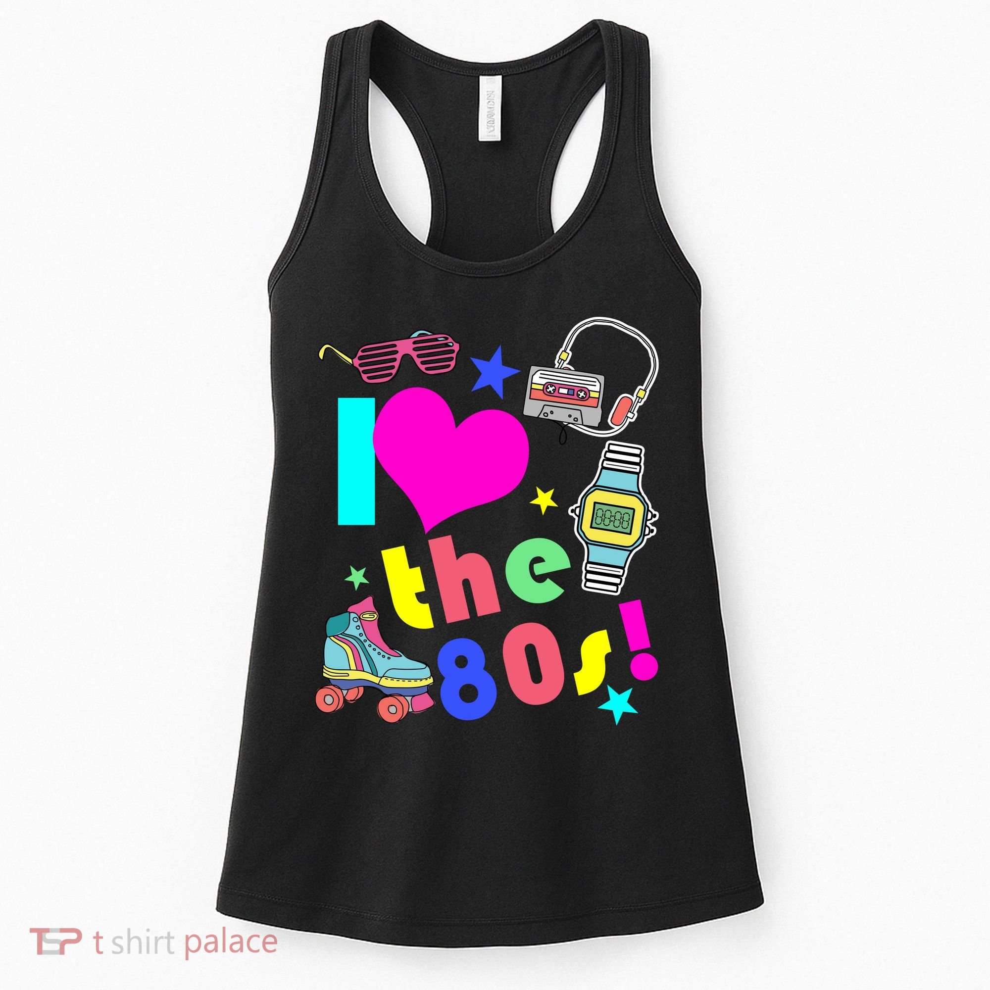 I Love The 80s Retro Party Mash-up Women's Tank Top