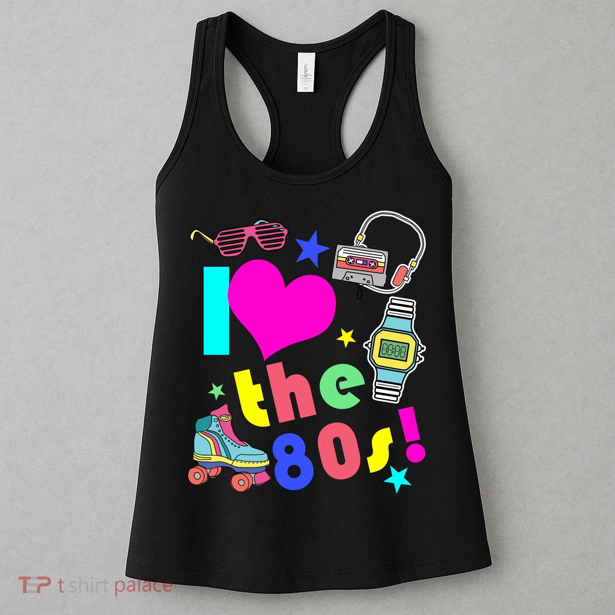 I Love The 80s Retro Party Mash-up Women's Tank Top