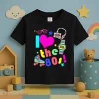 I Love The 80s Retro Party Mash-up Toddler T-Shirt thumb 3