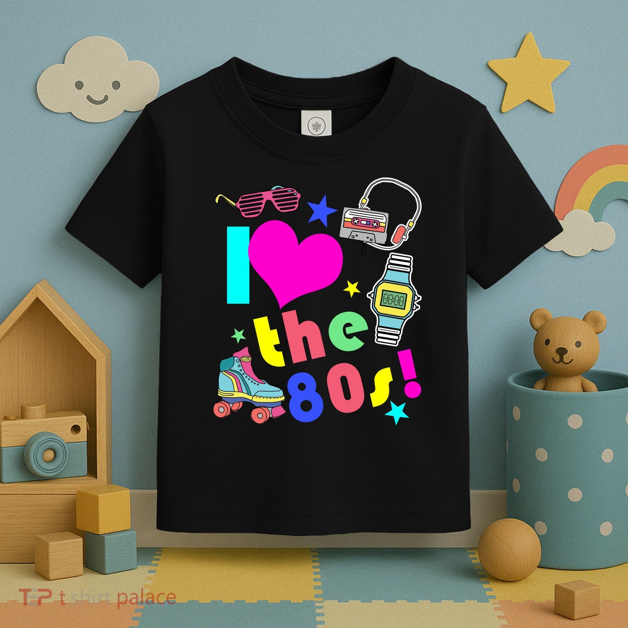 I Love The 80s Retro Party Mash-up Toddler T-Shirt