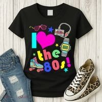 I Love The 80s Retro Party Mash-up Women's T-Shirt thumb 3