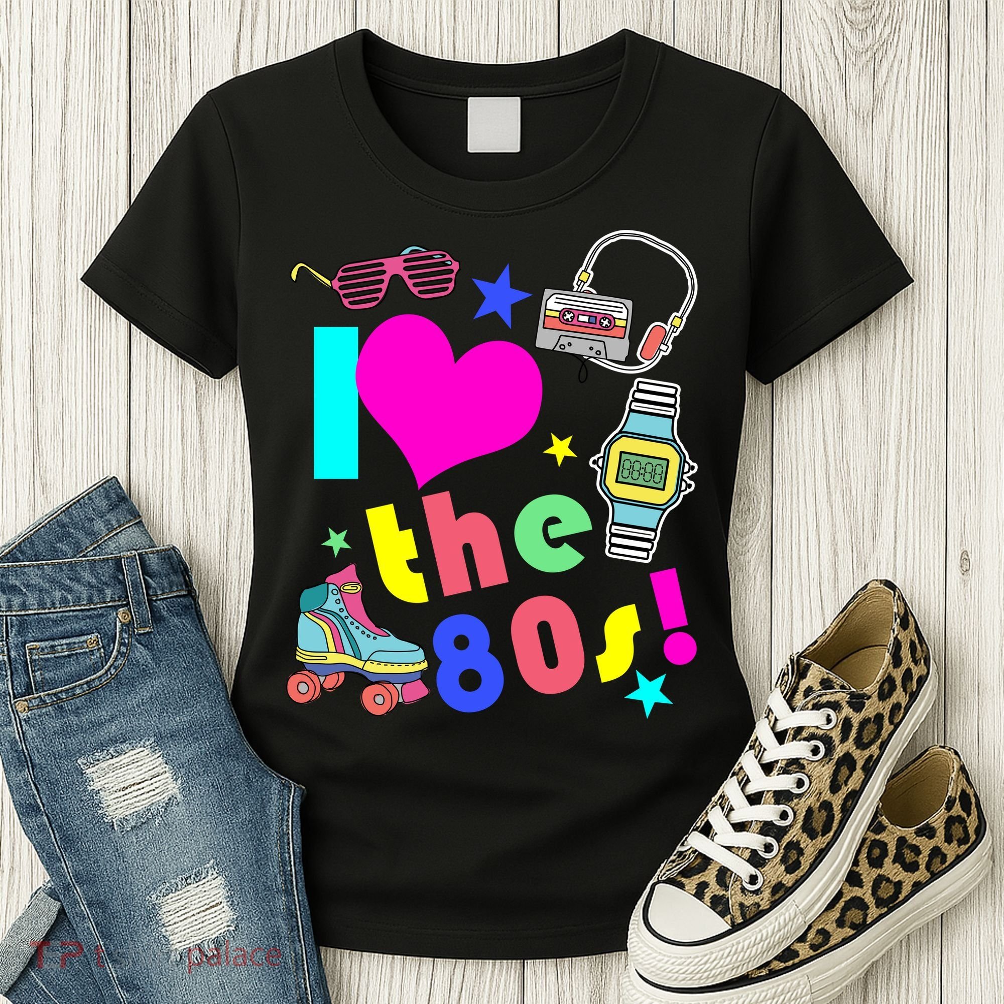 I Love The 80s Retro Party Mash-up Women's T-Shirt