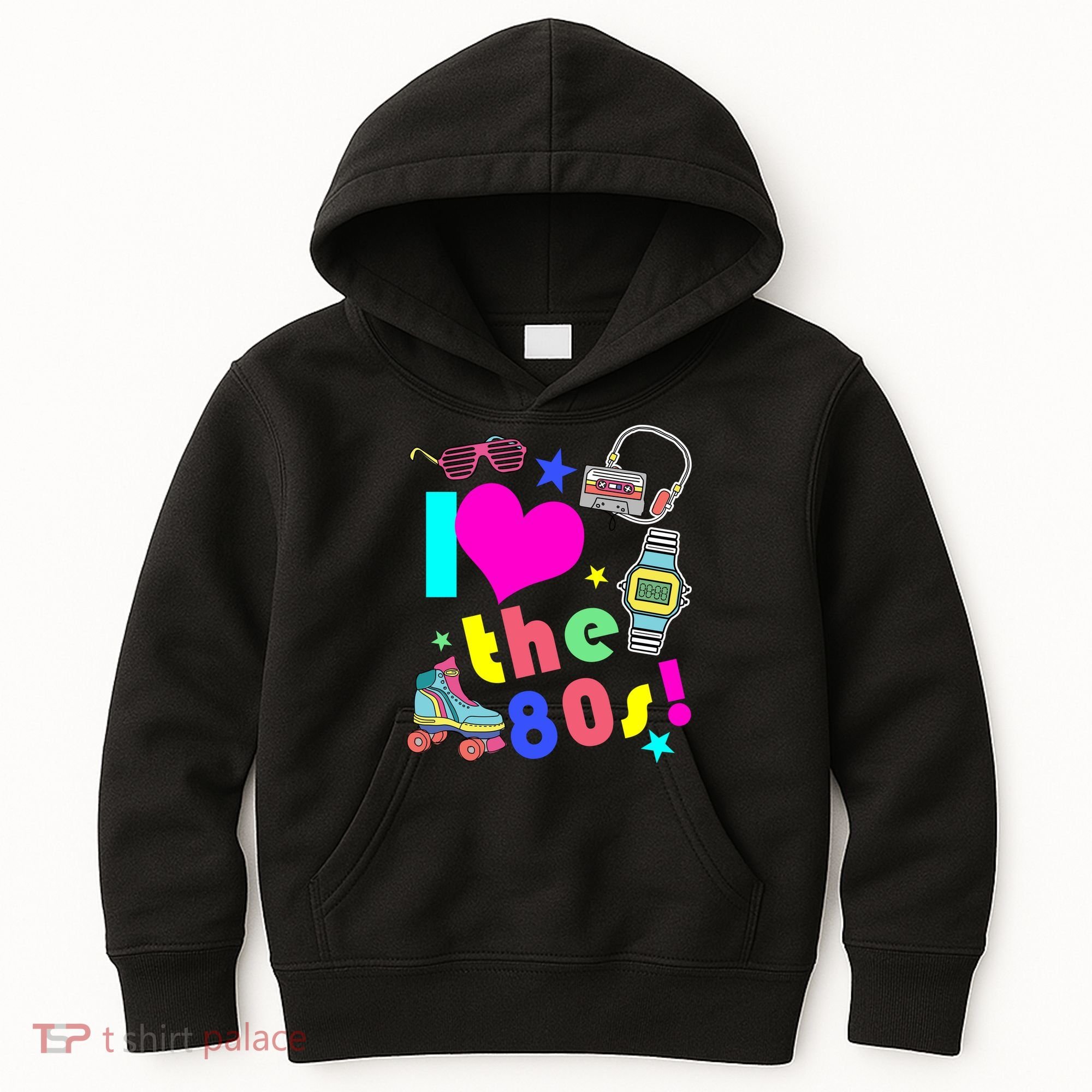 I Love The 80s Retro Party Mash-up Kids Hoodie
