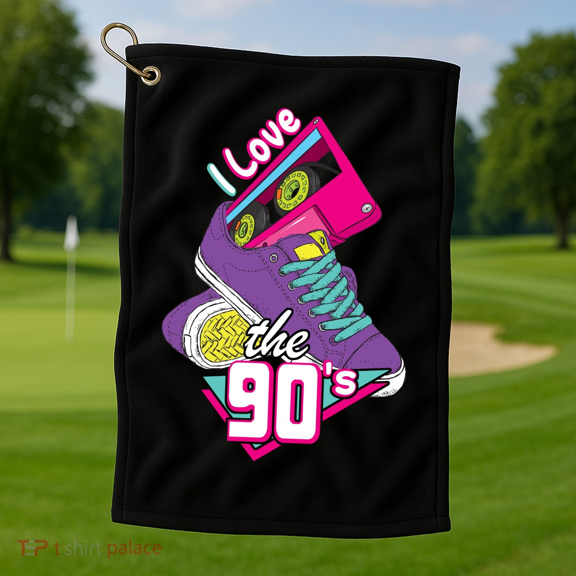 I love the 90s Golf Towel