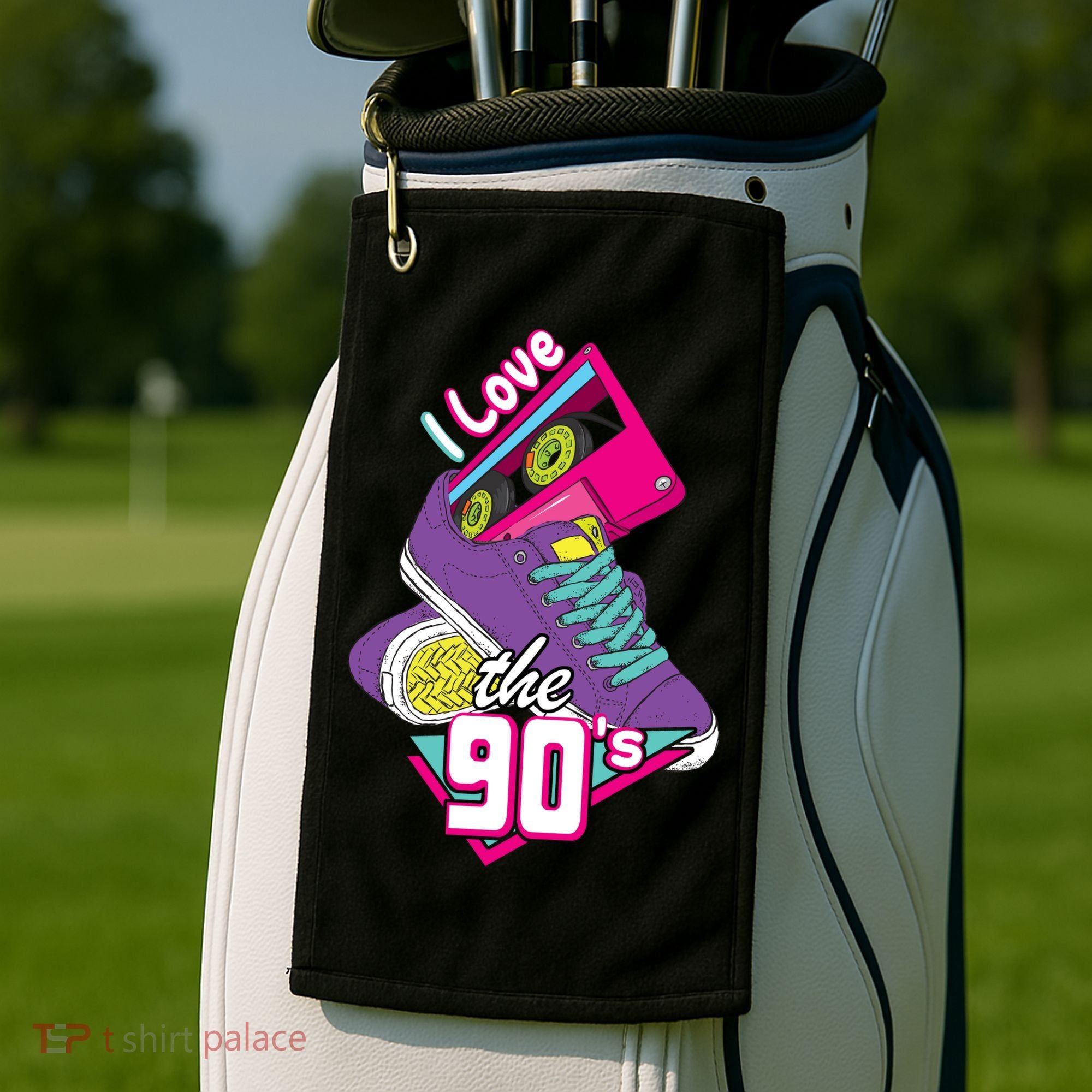 I love the 90s Golf Towel