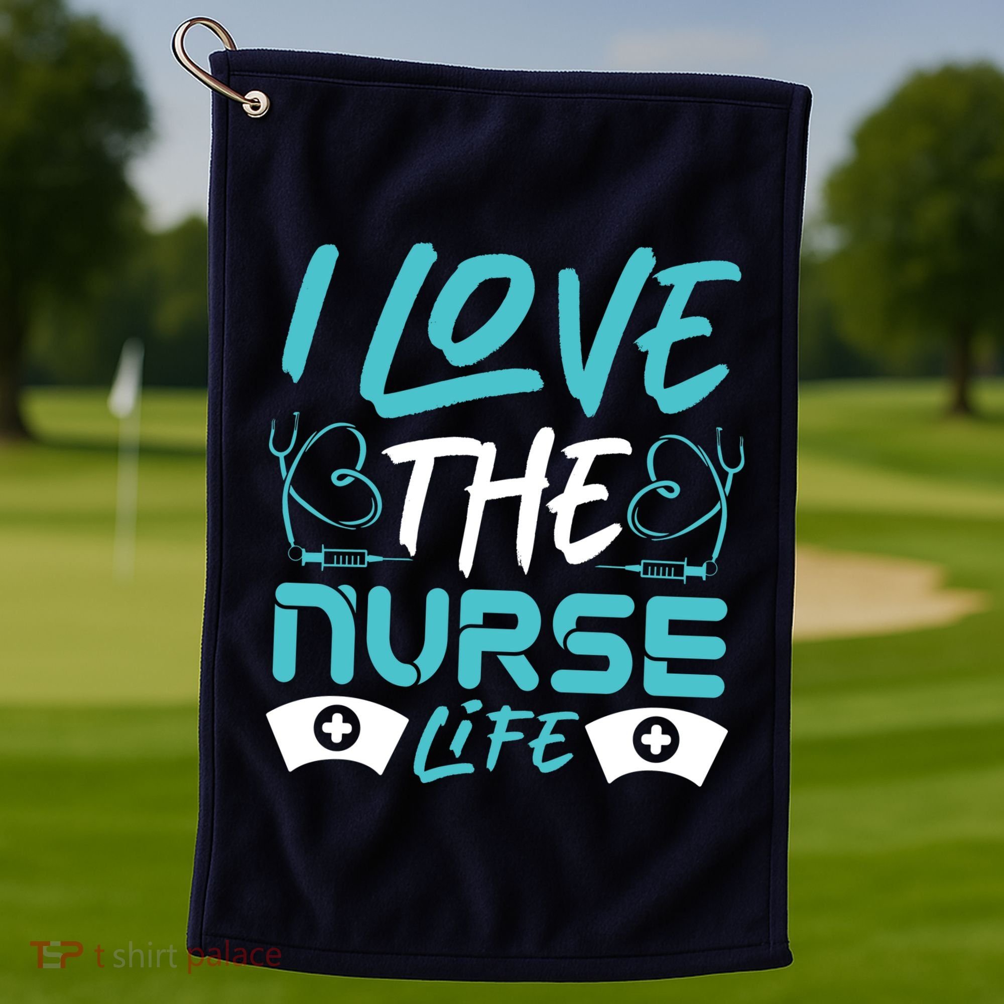 I love The Nurse Life Golf Towel