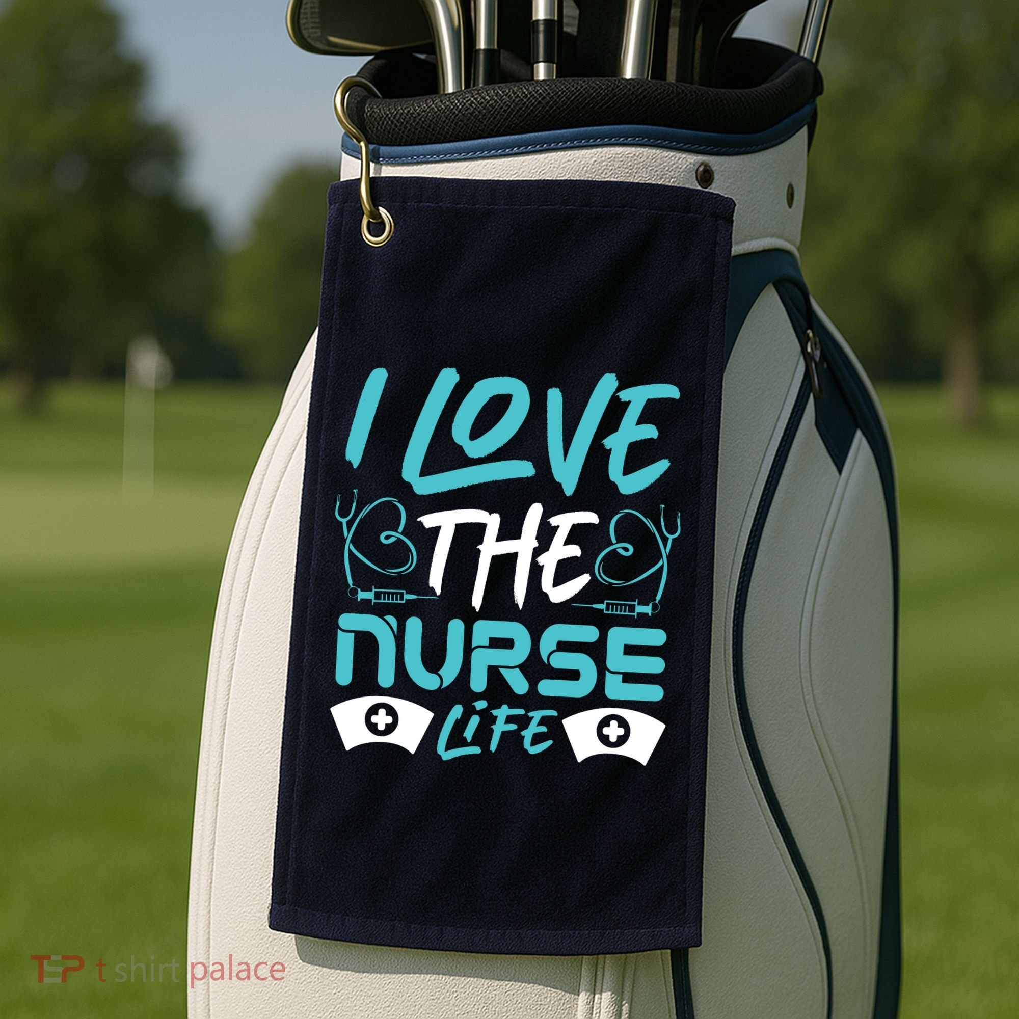 I love The Nurse Life Golf Towel