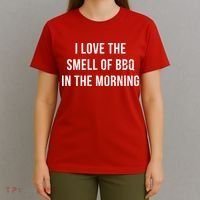 I Love The Smell Of BBQ In The Morning T-Shirt thumb 4