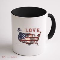 I Love The United States Coffee Mug thumb 1