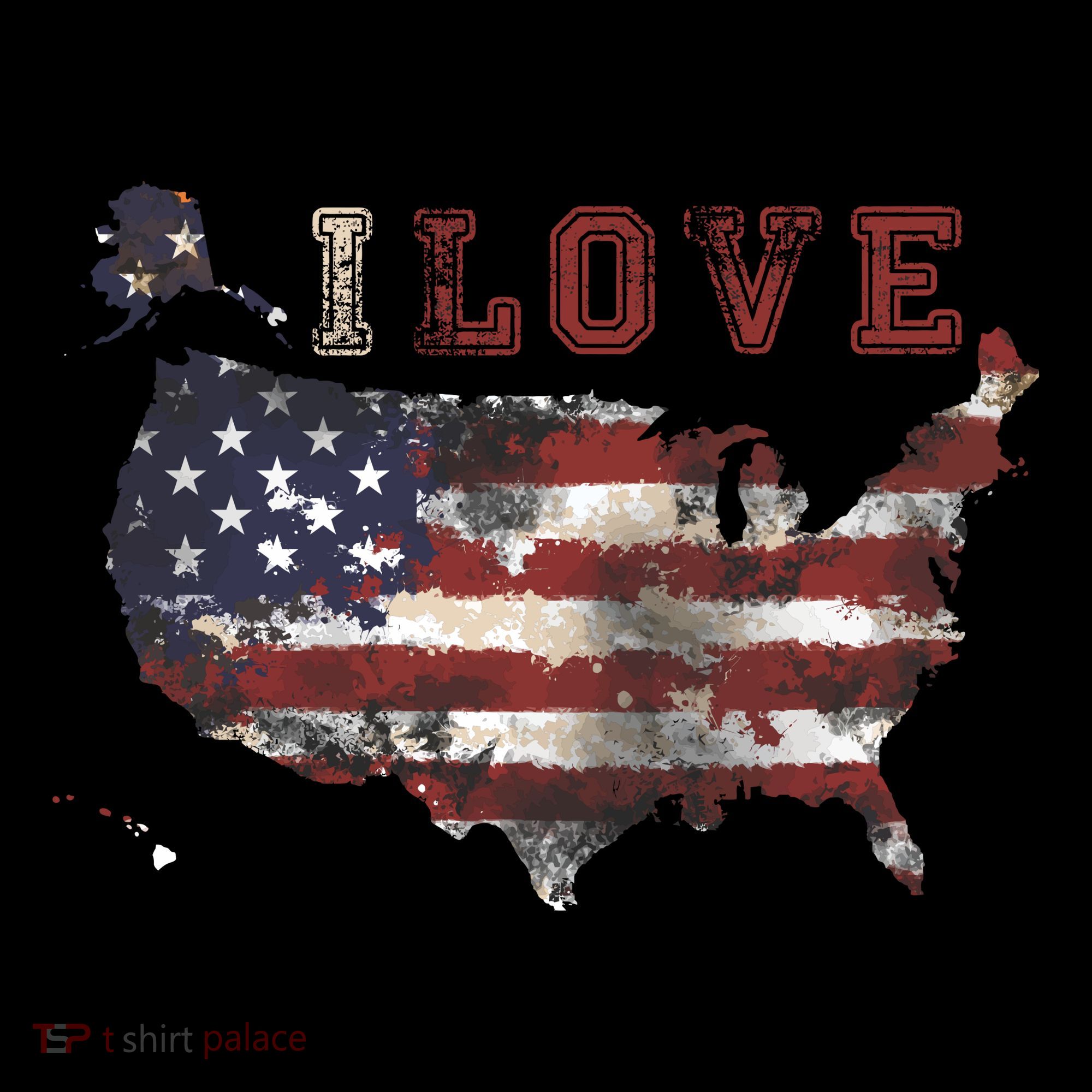 I Love The United States Coffee Mug
