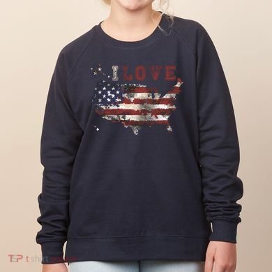 I Love The United States Women's Sweatshirt