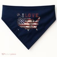 I Love The United States USA-Made Doggie Bandana thumb 0
