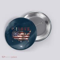 I Love The United States Button thumb 0
