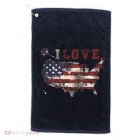 I Love The United States Golf Towel thumb 0