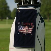 I Love The United States Golf Towel thumb 2