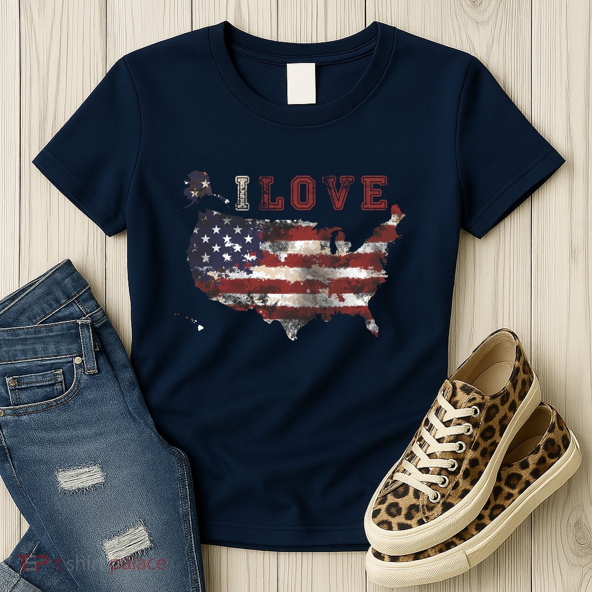 I Love The United States Women's T-Shirt