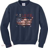 I Love The United States Kids Sweatshirt thumb 0
