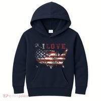 I Love The United States Kids Hoodie thumb 0