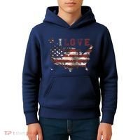 I Love The United States Kids Hoodie thumb 4