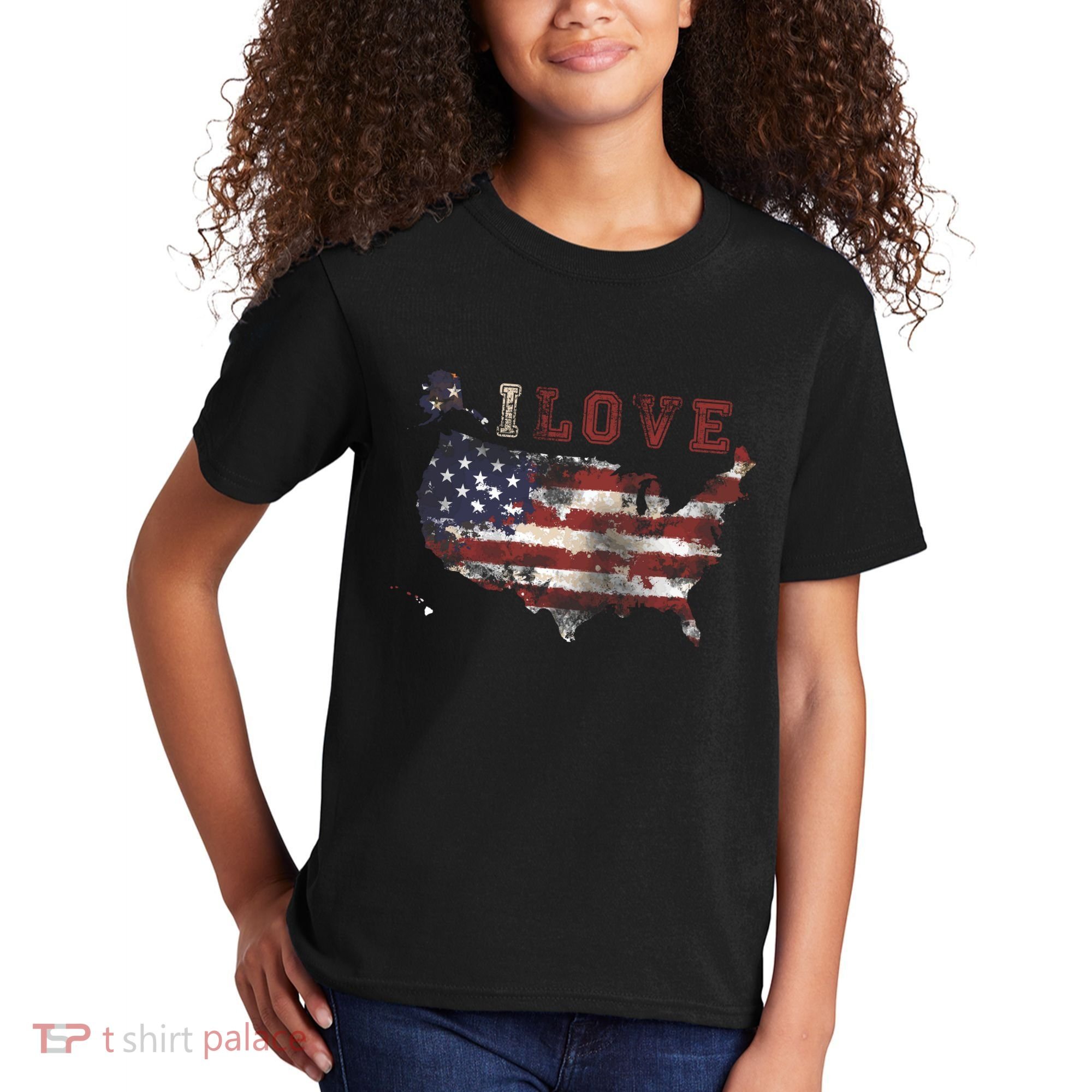 I Love The United States Kids T-Shirt