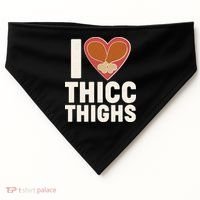 I Love Thicc Thighs Turkey Legs USA-Made Doggie Bandana thumb 0