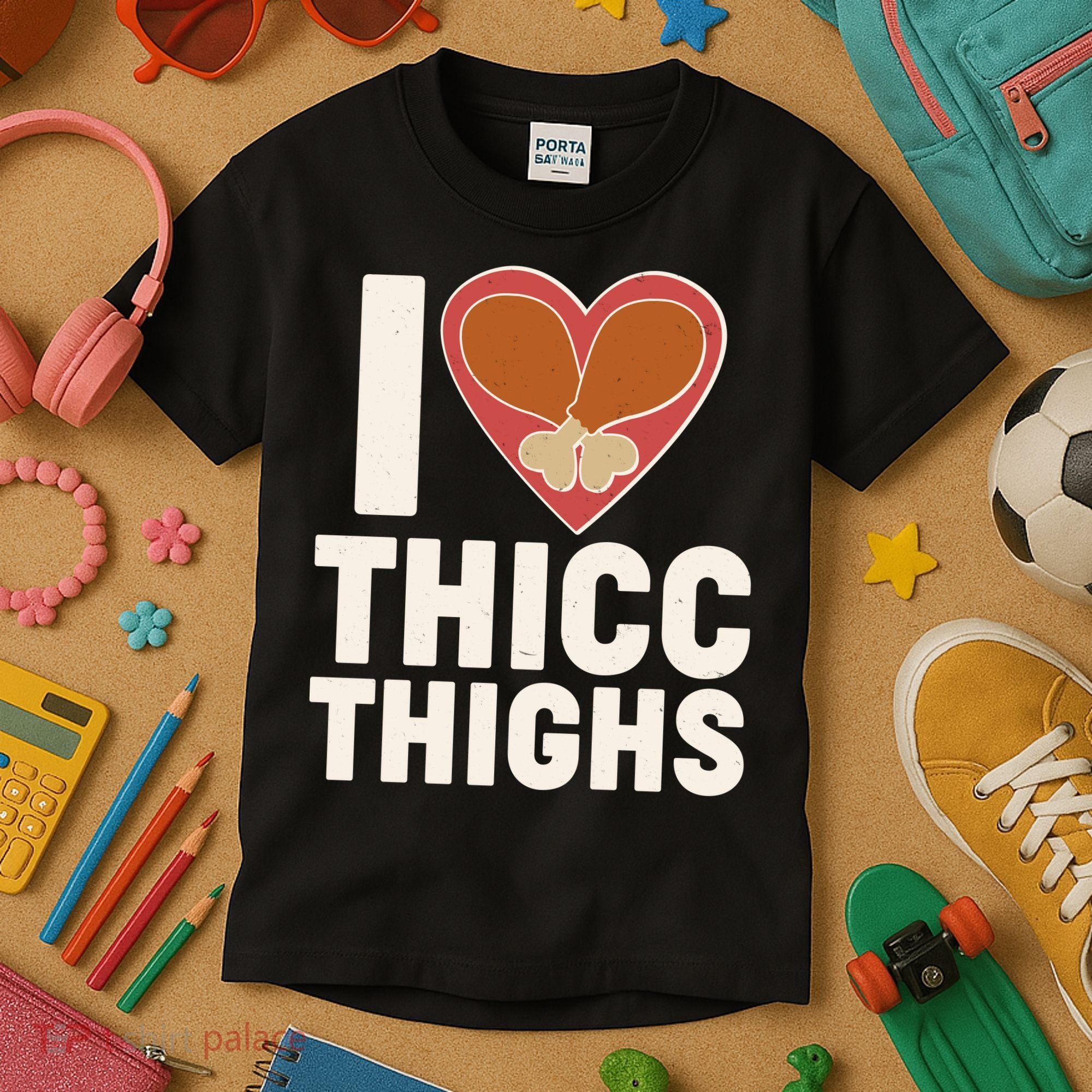 I Love Thicc Thighs Turkey Legs Kids T-Shirt