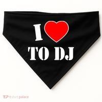 I Love To DJ USA-Made Doggie Bandana thumb 0