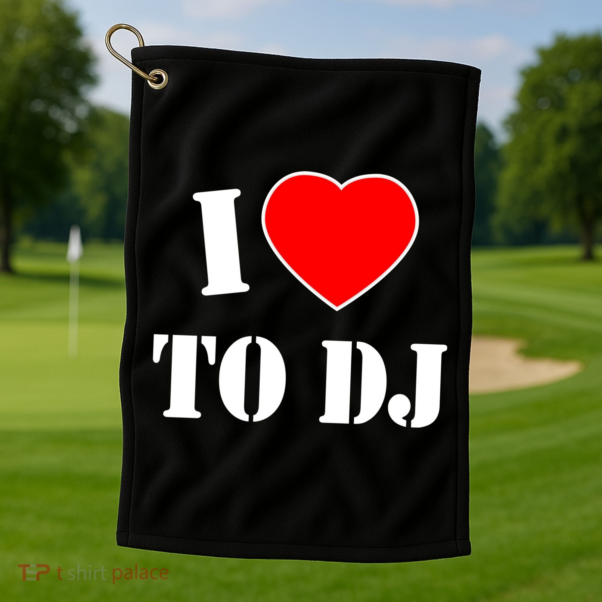 I Love To DJ Golf Towel