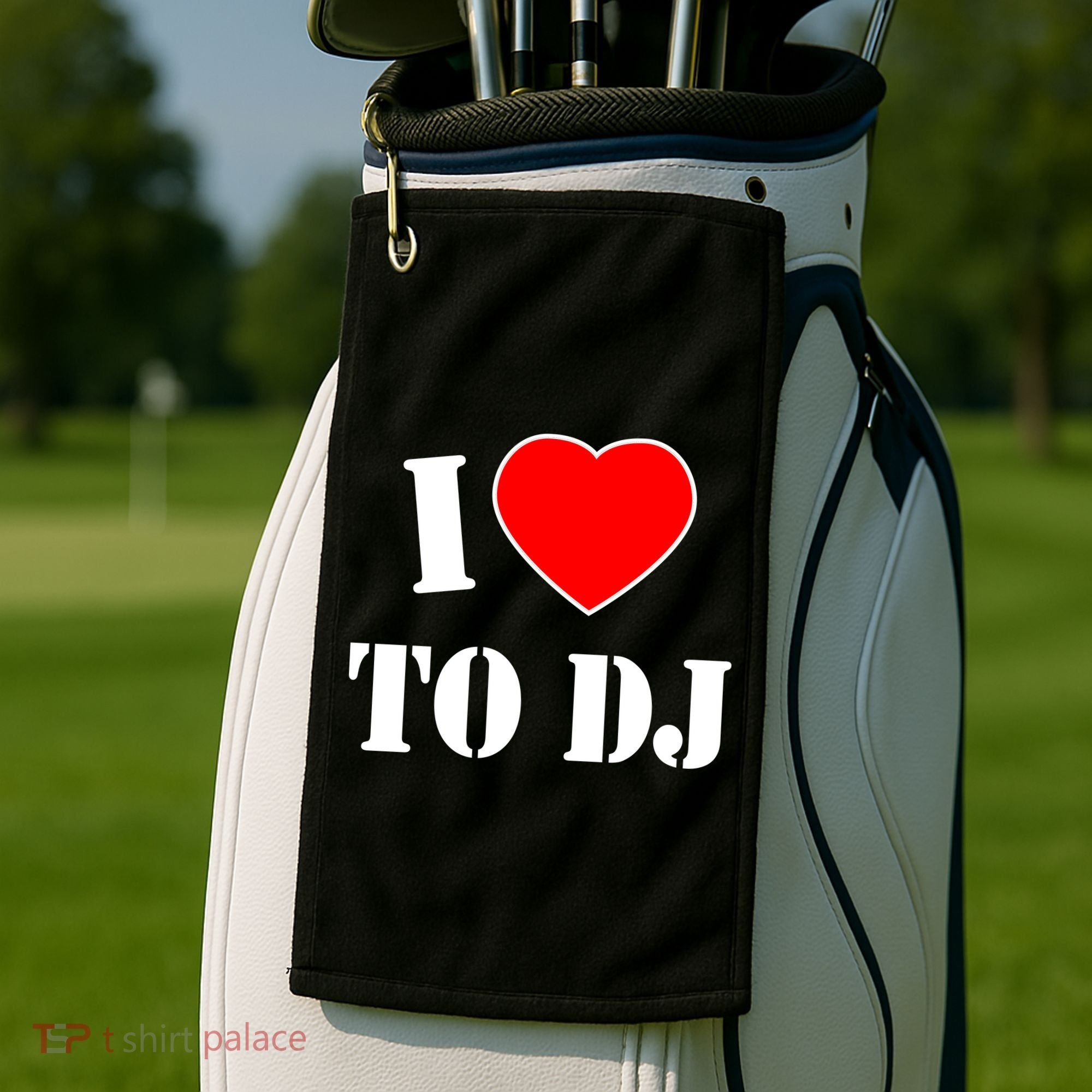 I Love To DJ Golf Towel