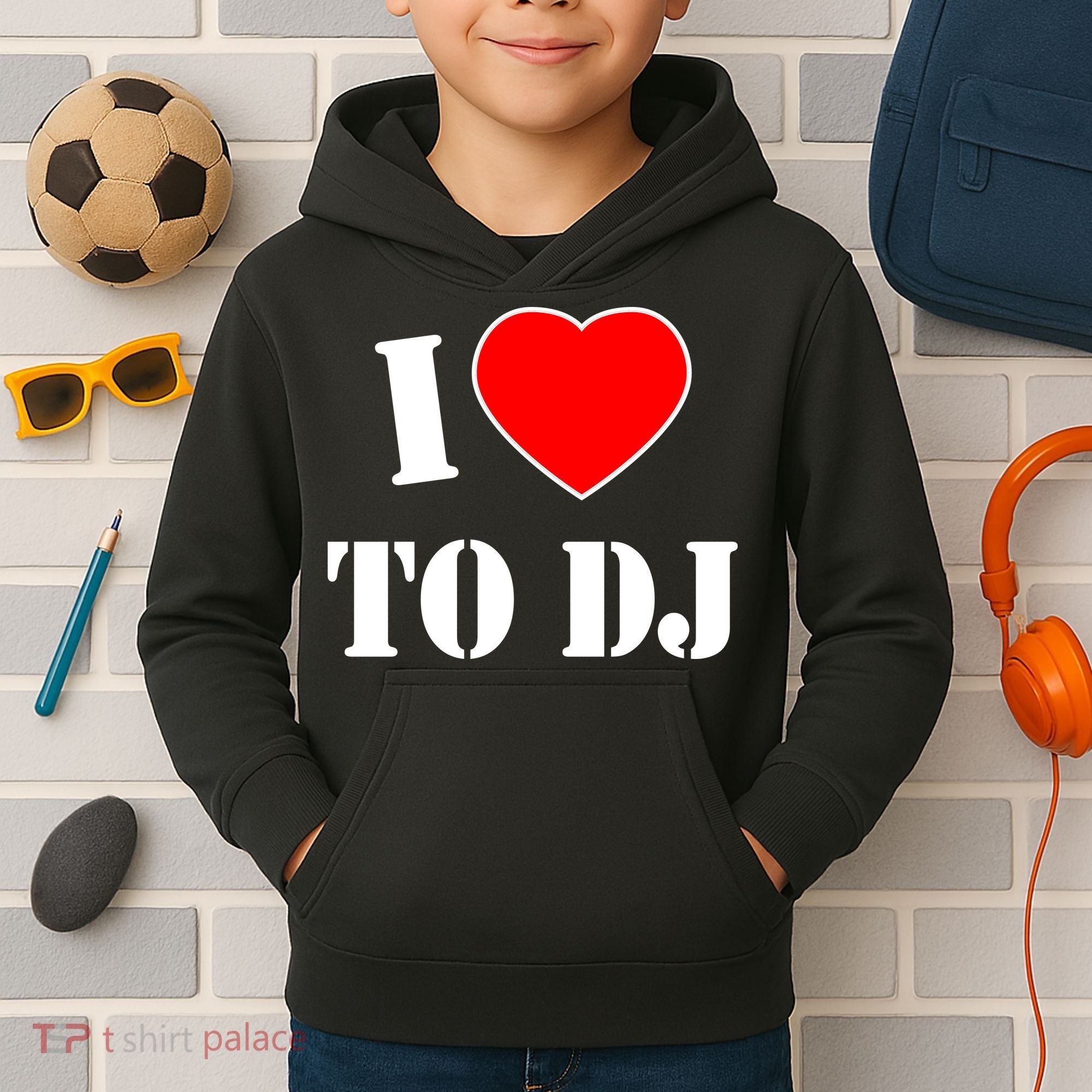 I Love To DJ Kids Hoodie