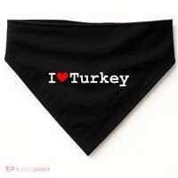I Love Turkey USA-Made Doggie Bandana thumb 0