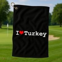 I Love Turkey Golf Towel thumb 1