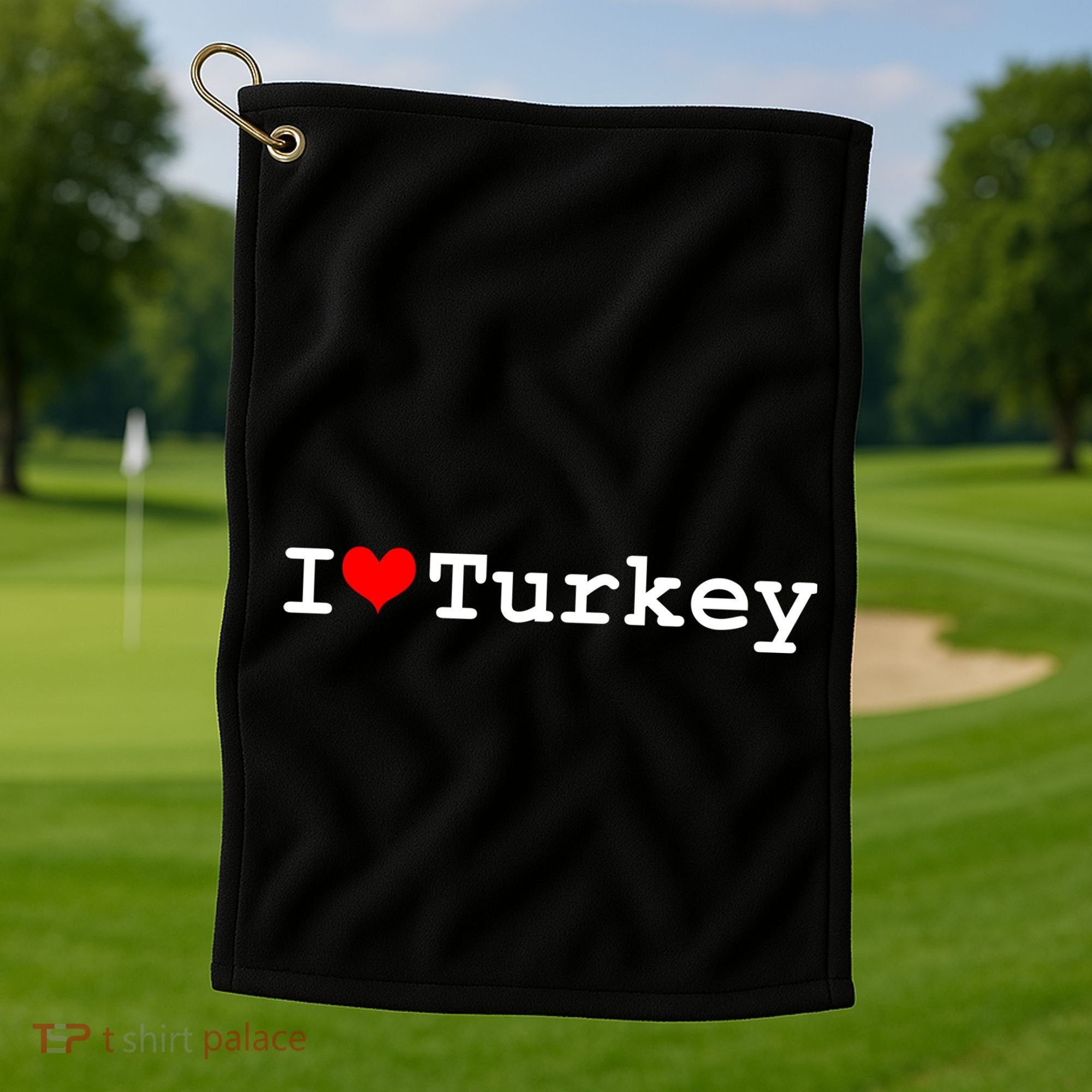 I Love Turkey Golf Towel