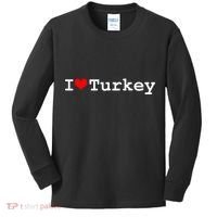 I Love Turkey Kids Long Sleeve Shirt thumb 0