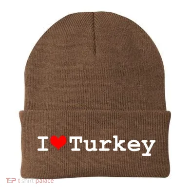 I Love Turkey Beanie