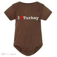 I Love Turkey Baby Bodysuit thumb 0