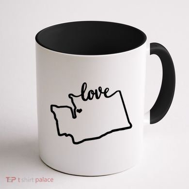 I Love Washington State Coffee Mug back