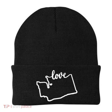 I Love Washington State Beanie