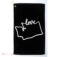 I Love Washington State Golf Towel thumb 0