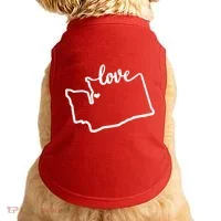 I Love Washington State Doggie Tank thumb 0
