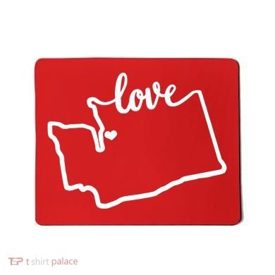 I Love Washington State Mousepad