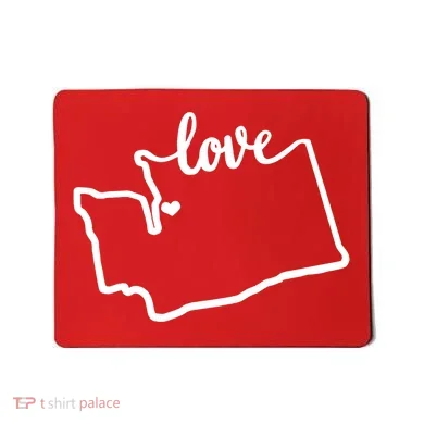 I Love Washington State Mousepad