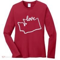 I Love Washington State Women's Long Sleeve Shirt thumb 0