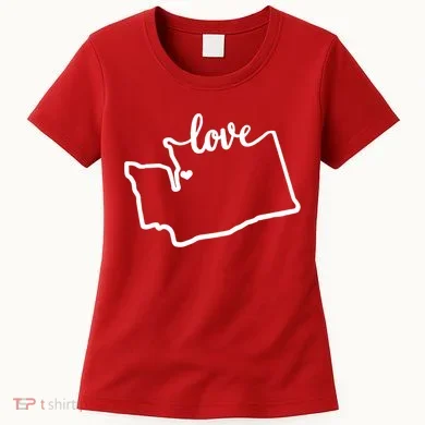 I Love Washington State Women's T-Shirt
