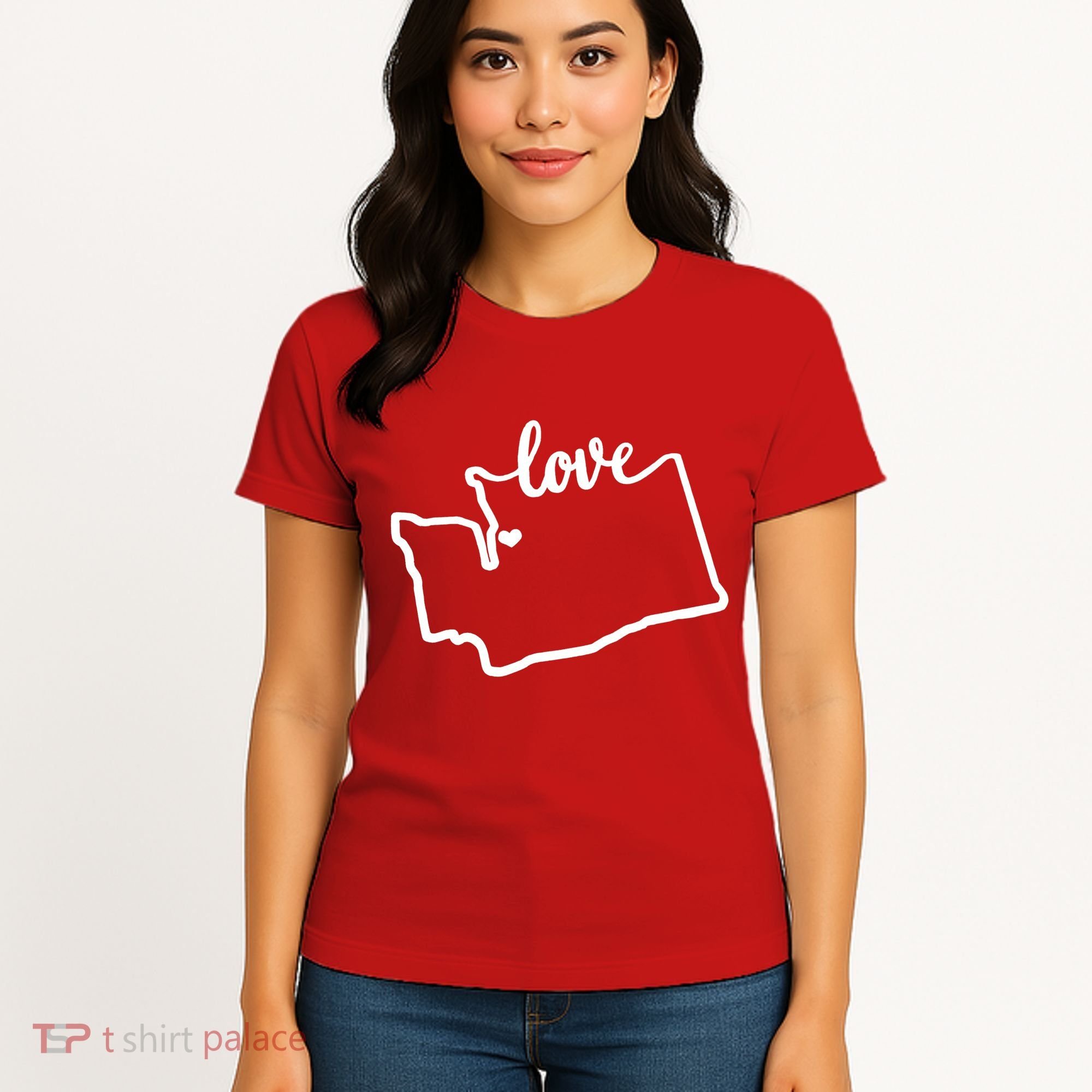 I Love Washington State Women's T-Shirt