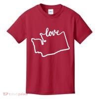 I Love Washington State Kids T-Shirt thumb 0